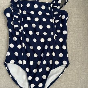 Cat & Jack Blue and White One Piece Swimsuit